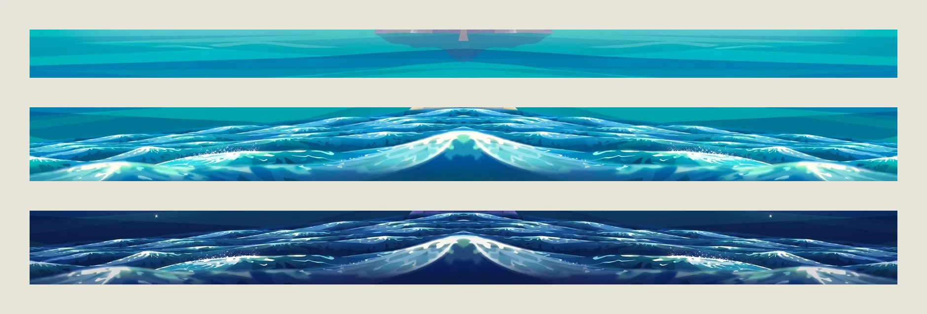 Mid and near wave strips, day and night.