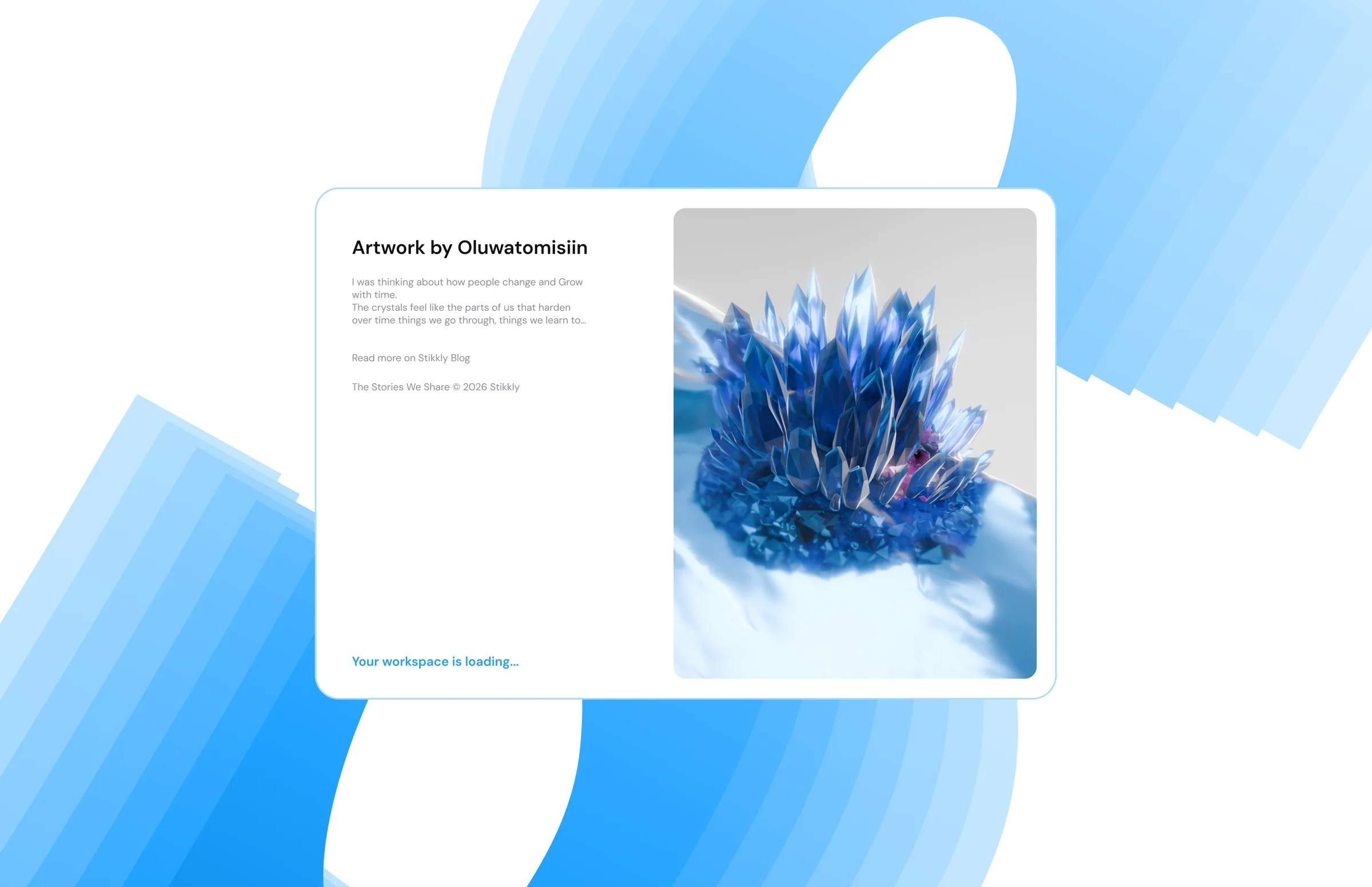 Workspace loading screen.